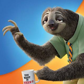 Cartoon sloth mobile HD wallpaper