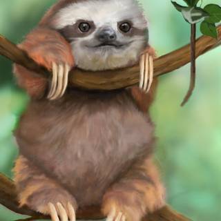 Cartoon sloth mobile HD wallpaper