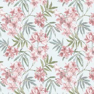 Green spring floral wallpaper