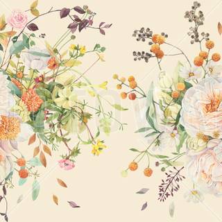 Vintage floral laptop wallpaper