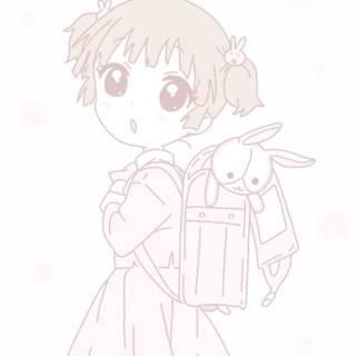 Soft girl anime wallpaper