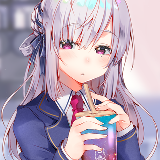 Soft girl anime wallpaper