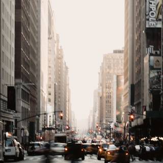 Crowded city wallpaper