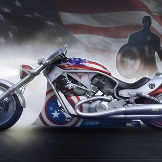 Captain America bike wallpaper