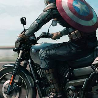 Captain America bike wallpaper
