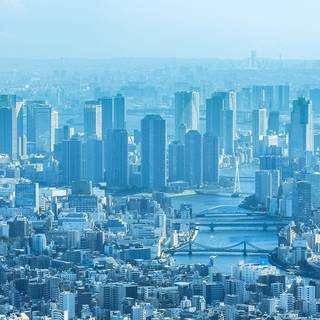 Crowded city wallpaper