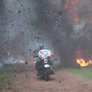 Captain America bike wallpaper