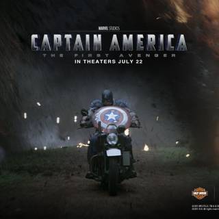 Captain America bike wallpaper