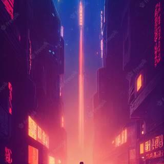 Cyberpunk style wallpaper