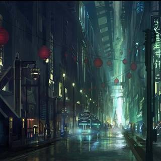 Cyberpunk style wallpaper