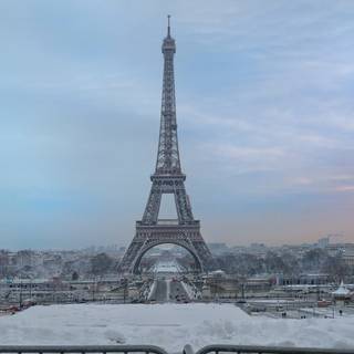 Paris winter desktop wallpaper