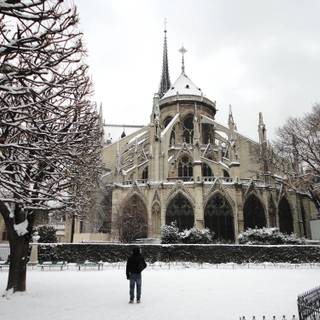 Paris winter desktop wallpaper