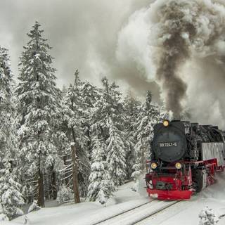 Winter train 1920x1080 wallpaper