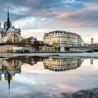 Paris winter desktop wallpaper