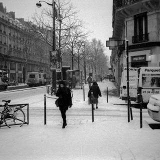 Paris winter desktop wallpaper