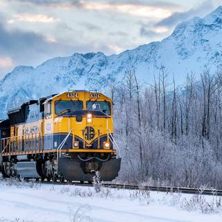 Winter train 1920x1080 wallpaper