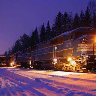 Winter train 1920x1080 wallpaper