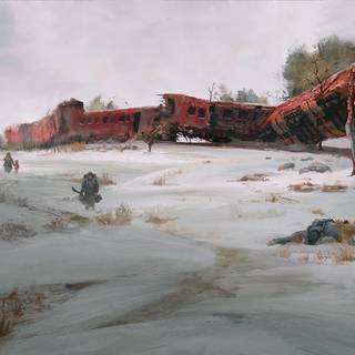 Winter train 1920x1080 wallpaper