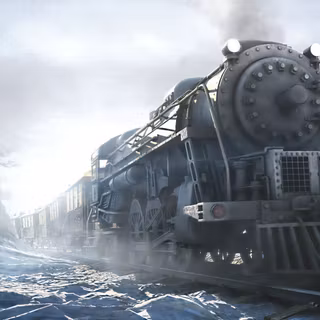 Winter train 1920x1080 wallpaper