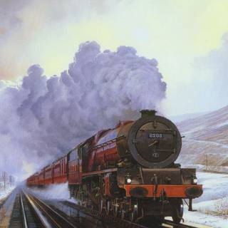 Winter train 1920x1080 wallpaper