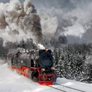Winter train 1920x1080 wallpaper