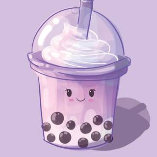Purple boba wallpaper