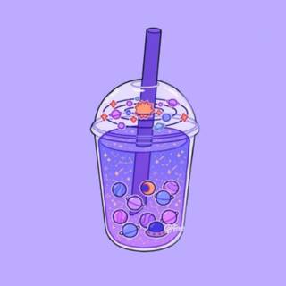 Purple boba wallpaper