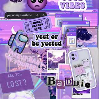 Purple boba wallpaper