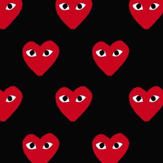 CDG heart wallpaper
