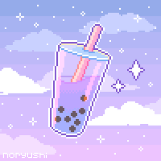 Purple boba wallpaper