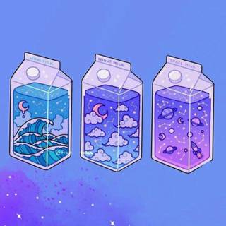 Purple boba wallpaper