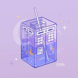 Purple boba wallpaper