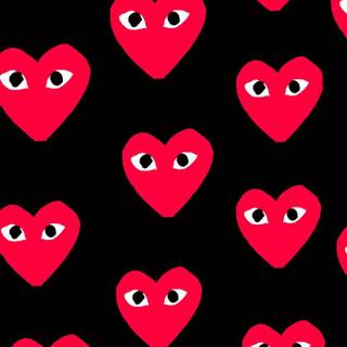 CDG heart wallpaper