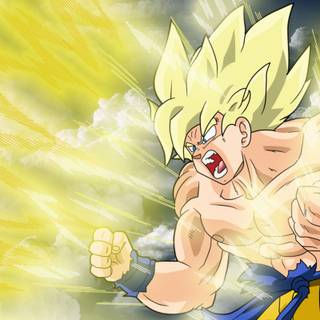 Goku charging wallpaper