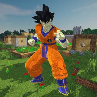 Goku Minecraft wallpaper