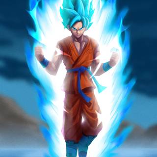 Goku charging wallpaper