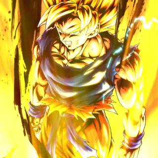 Goku powering up wallpaper