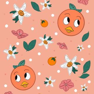 Orange bird wallpaper