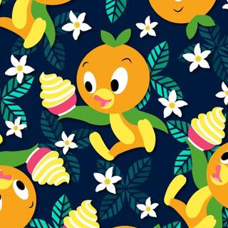 Orange bird wallpaper