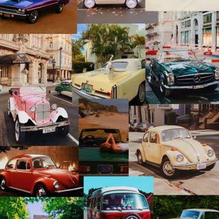 Car collage wallpaper