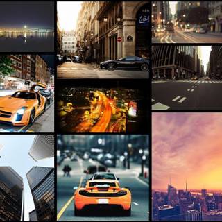 Car collage wallpaper