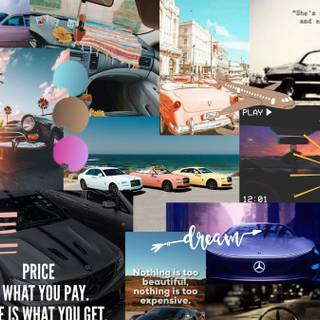 Car collage wallpaper