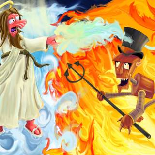 Jesus vs Satan wallpaper