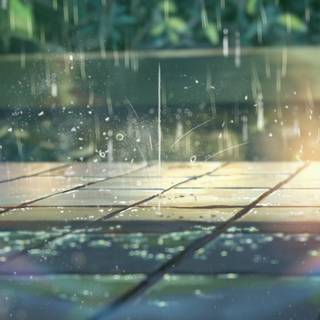 Raining anime aesthetic wallpaper