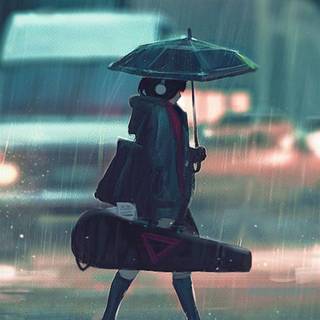 Raining anime aesthetic wallpaper
