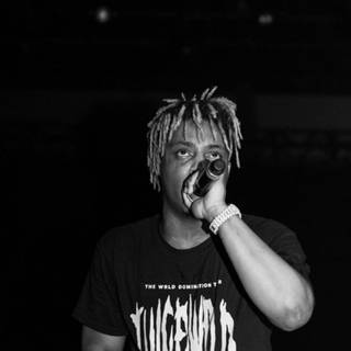Juice Wrld black and white iPhone 4k wallpaper