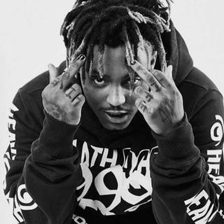 Juice Wrld black and white iPhone 4k wallpaper