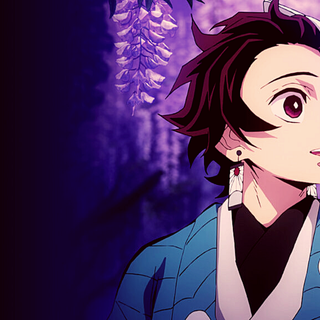 Tanjiro purple wallpaper