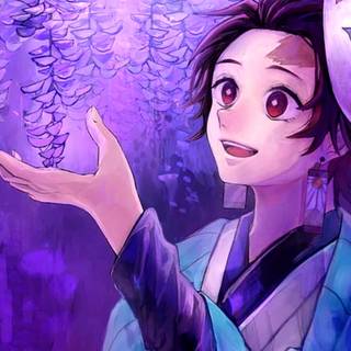 Tanjiro purple wallpaper
