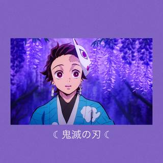 Tanjiro purple wallpaper